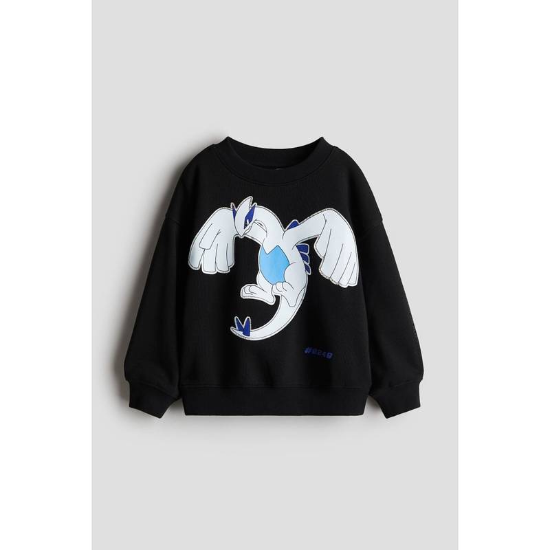 H&M Black Motif-Detail Sweatshirt (2-4 Years) (2-4 Years)