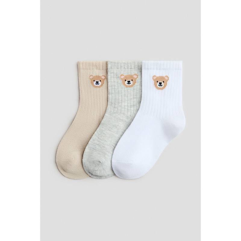 H&M 3-Pack Socks Beige (0.5-2)