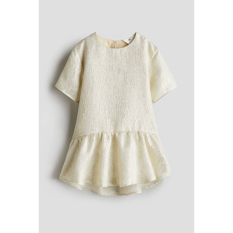 H&M Jacquard-Weave Dress Gold (9-10 Years) (9-10 Years)
