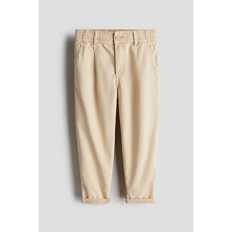 H&M Loose-Fit Tapered Twill Chinos Beige (3-4 Years) (3-4 Years)