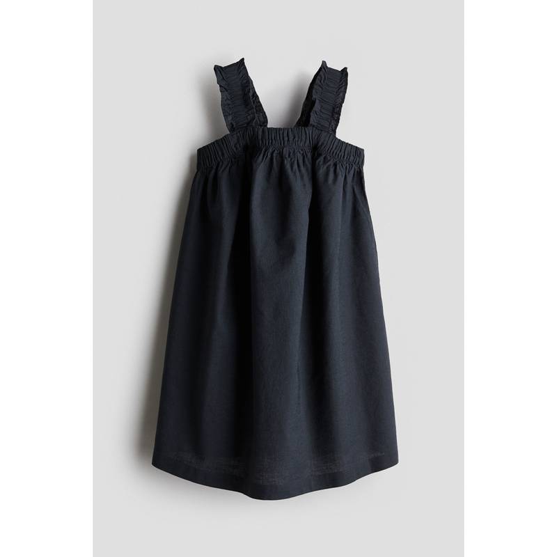 H&M Linen-Blend Dress Grey (8-9 Years) (8-9 Years)
