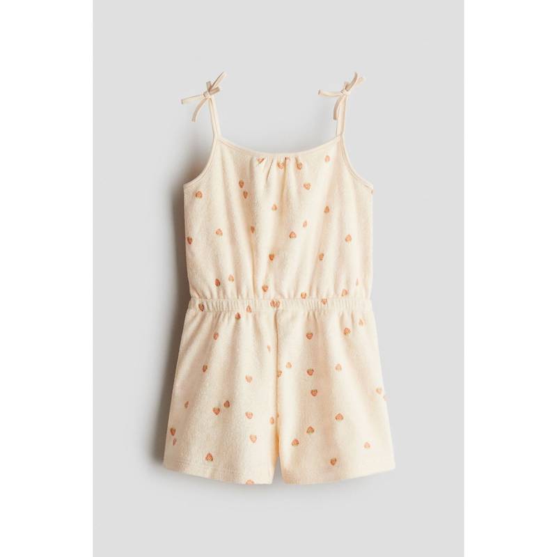H&M Patterned Terry Jumpsuit Orange (7-8 Years) (7-8 Years)