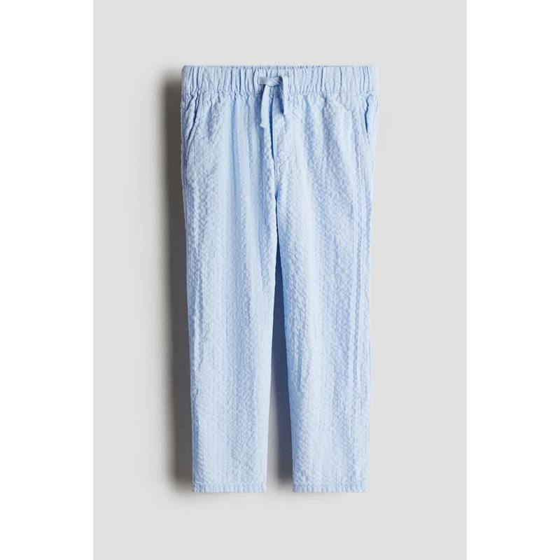 H&M Cotton Seersucker Trousers Blue (2-3 Years) (2-3 Years)