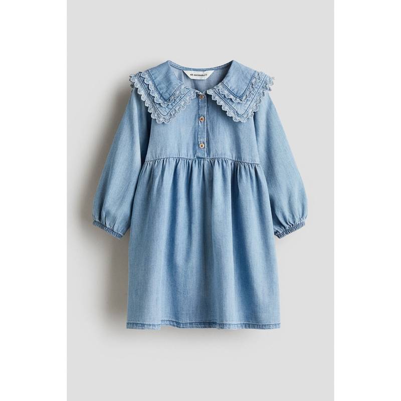 H&M Sailor-Collared Denim Dress Blue (3-4 Years) (3-4 Years)