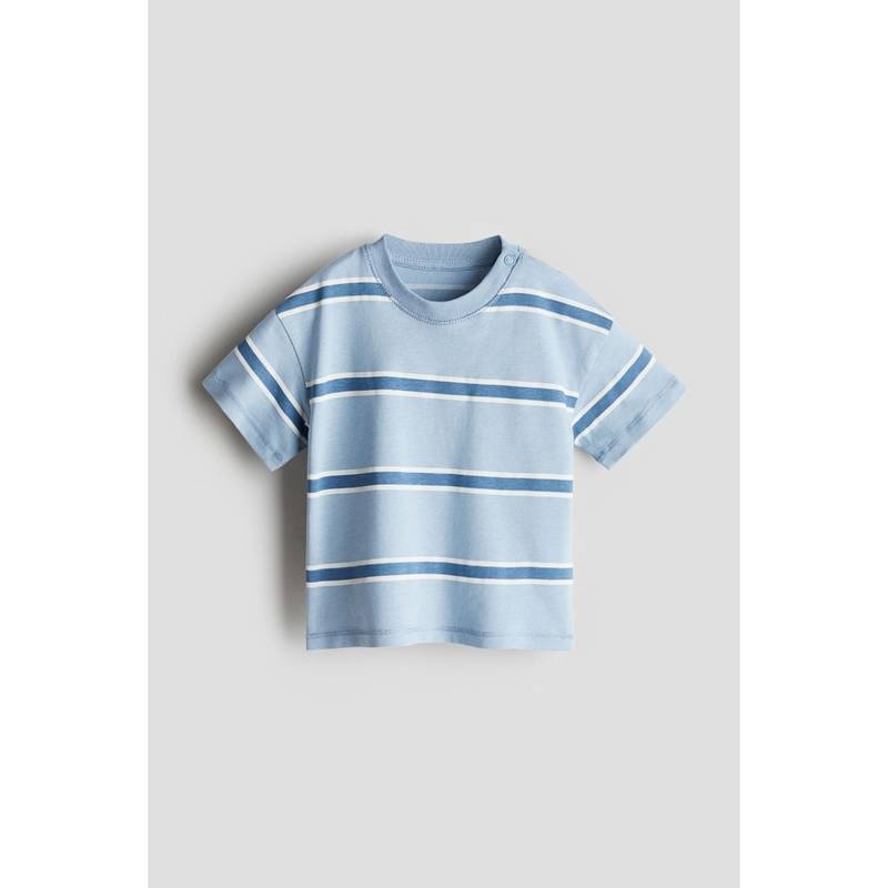 H&M Printed Cotton T-Shirt Blue (3-4 Years) (3-4 Years)