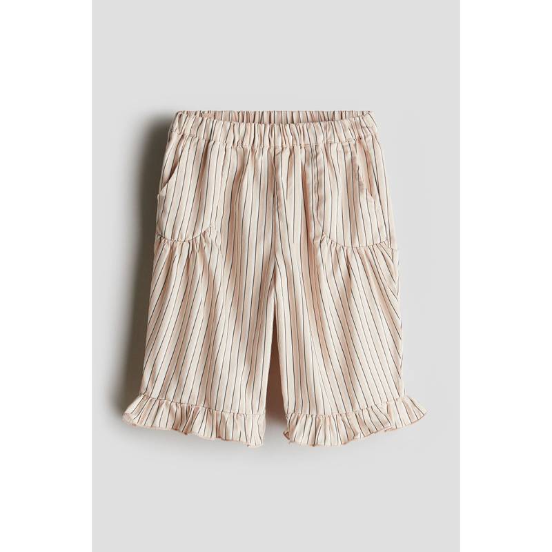 H&M Frilled Cotton Poplin Trousers Multi-Color (4-6 Months) (4-6 Months)