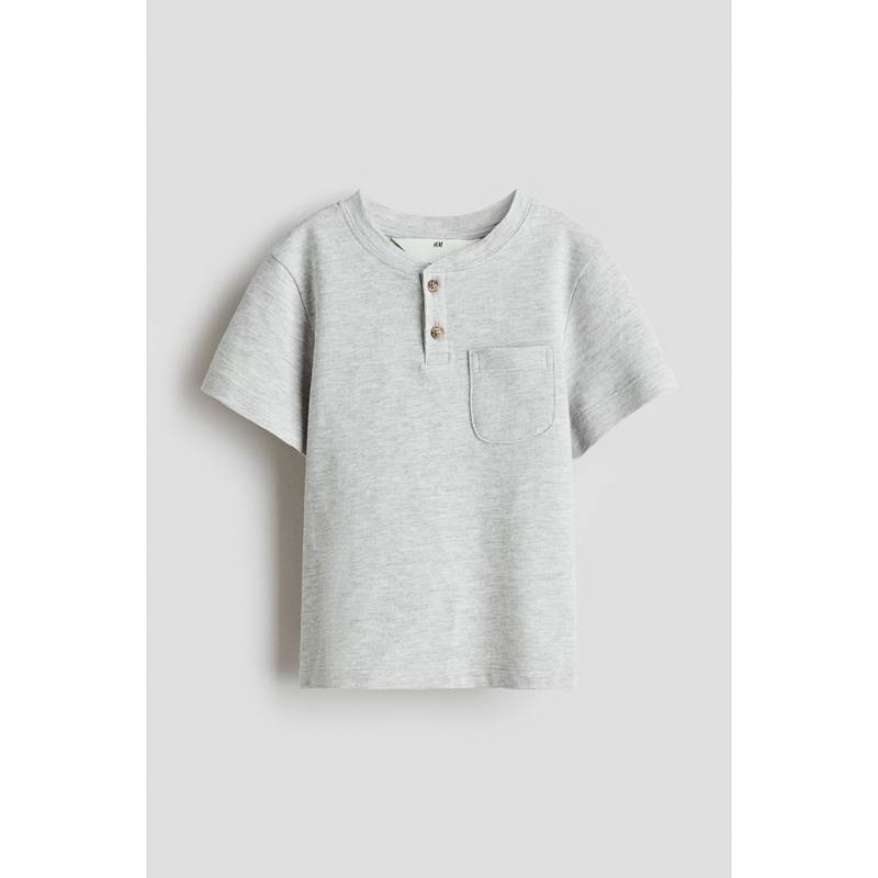 H&M Cotton Henley Top Grey (1.5-2 Years) (1.5-2 Years)