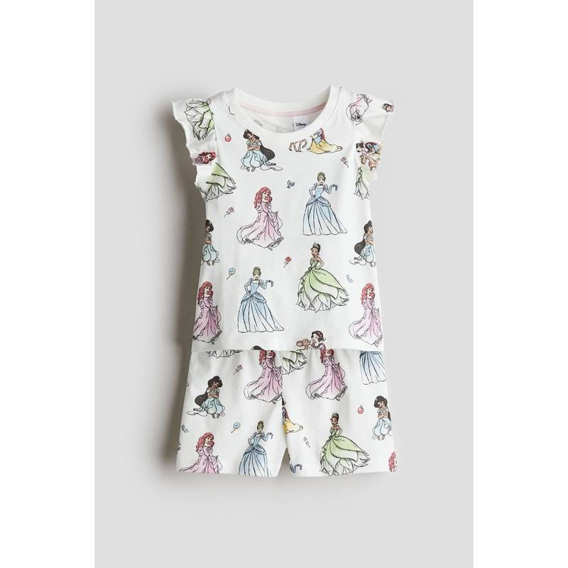 H&M White Printed Pyjamas (2-4 Years)