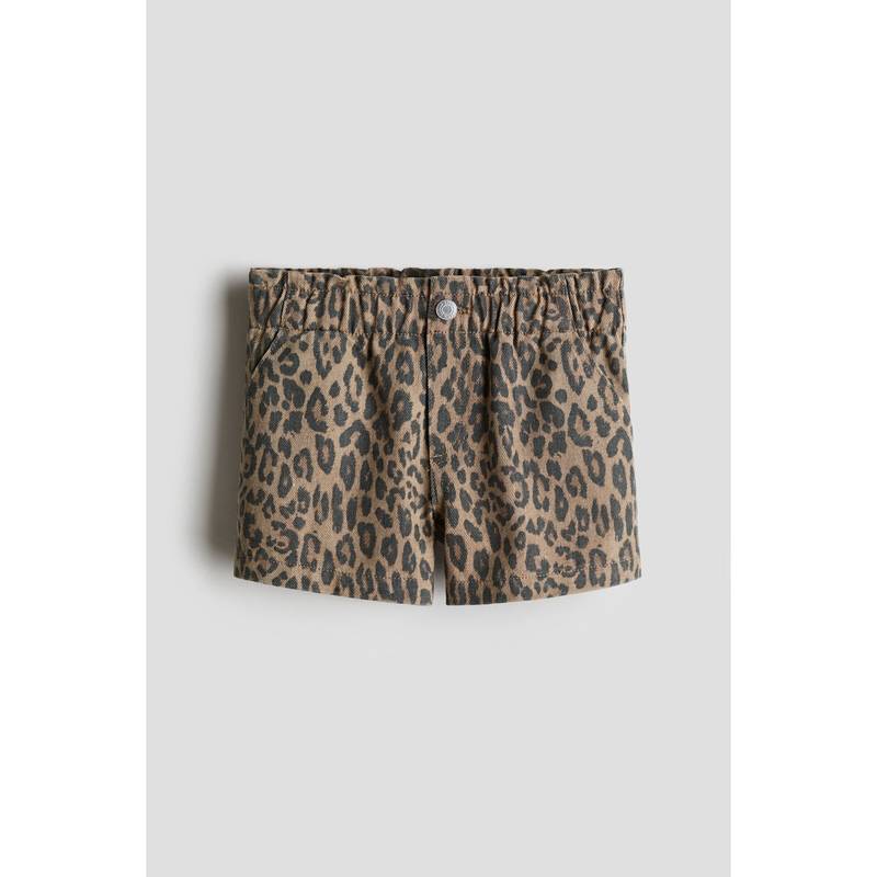 H&M Printed Cotton Twill Shorts Beige (2-3 Years) (2-3 Years)