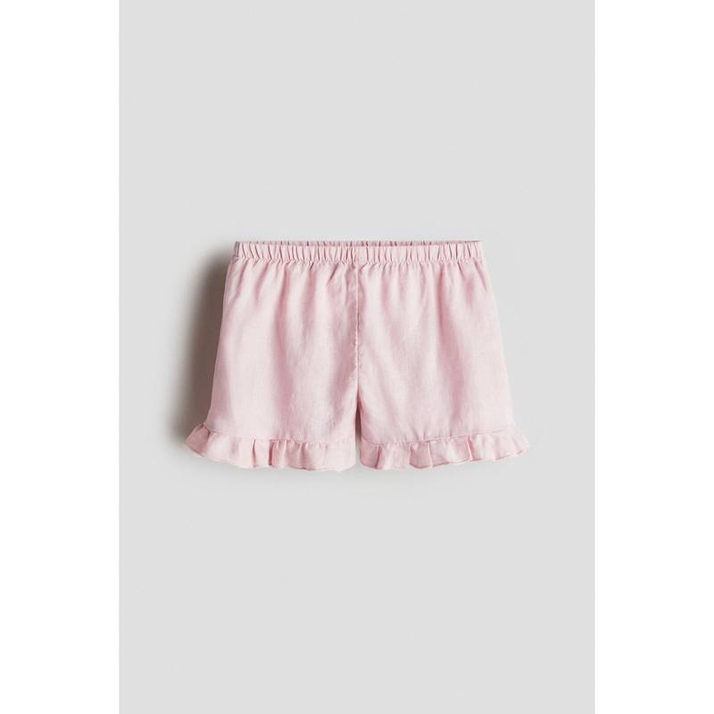 H&M Frilled Linen Shorts Pink (2-3 Years) (2-3 Years)