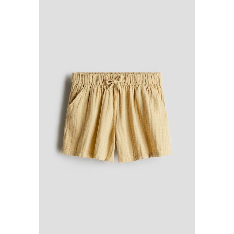 H&M Cotton Muslin Shorts Yellow (1.5-2 Years) (1.5-2 Years)