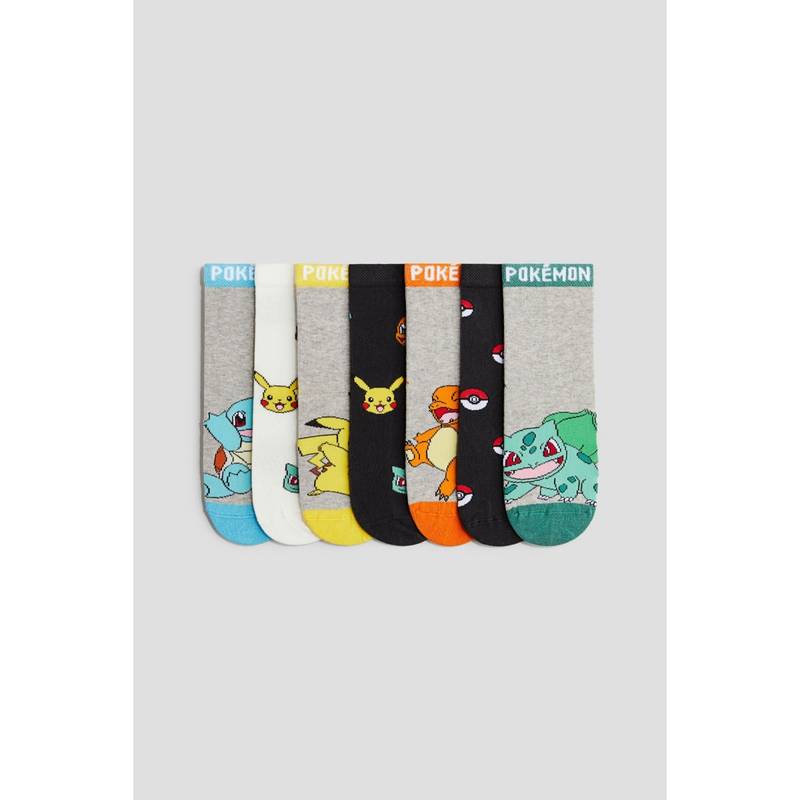 H&M 7-Pack Socks Grey (6.5-8)