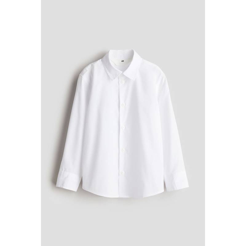 H&M Boys White Easy-Iron Shirt (2-3 Years)