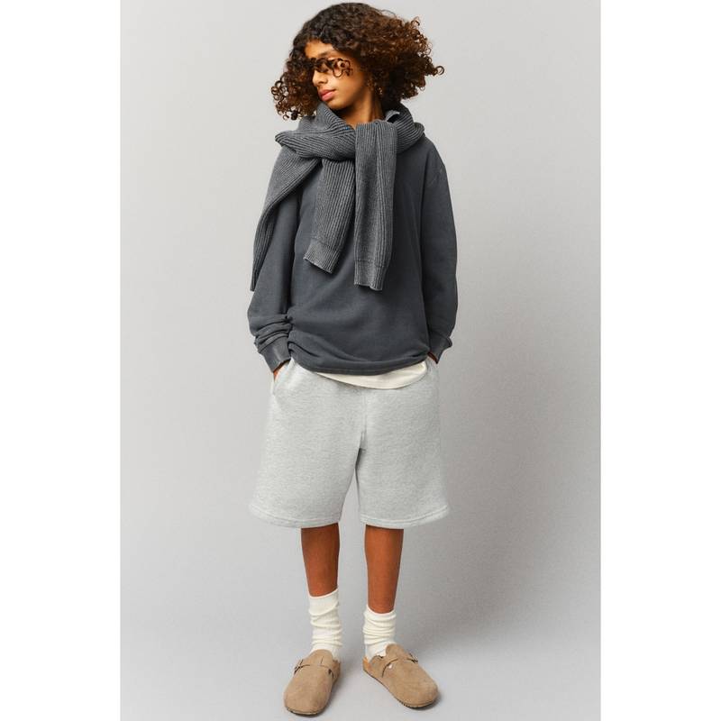 H&M Grey Sweatshirt Shorts (8-9 Years) (8-9 Years)