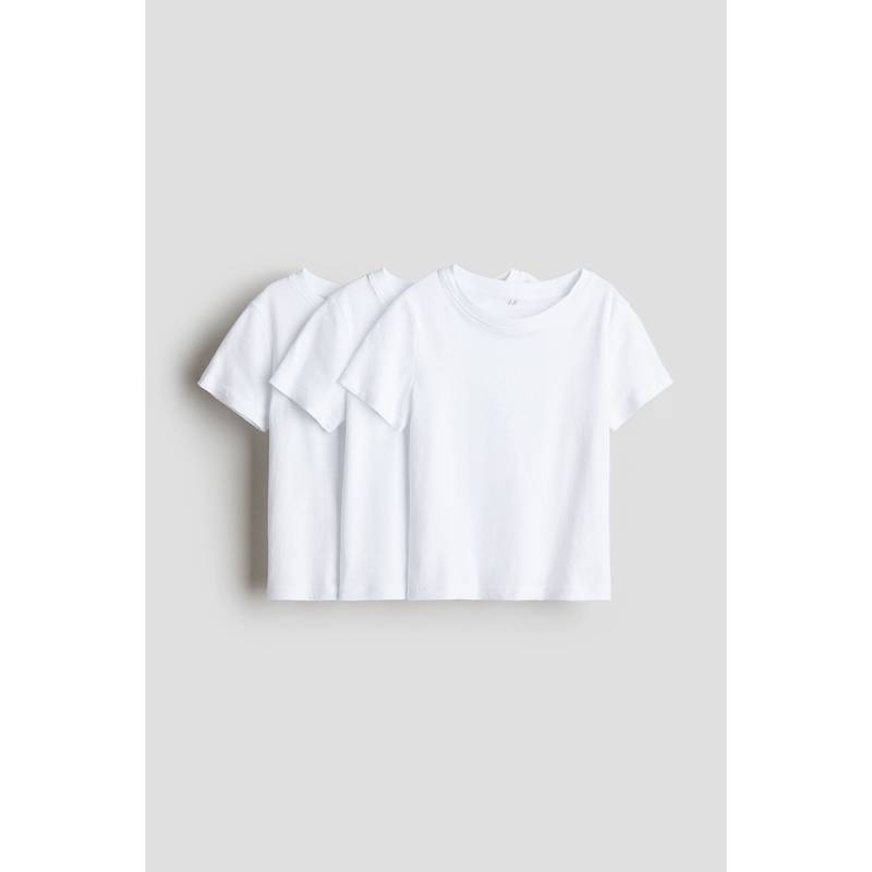 H&M White 3-Pack T-Shirts (2-4 Years)