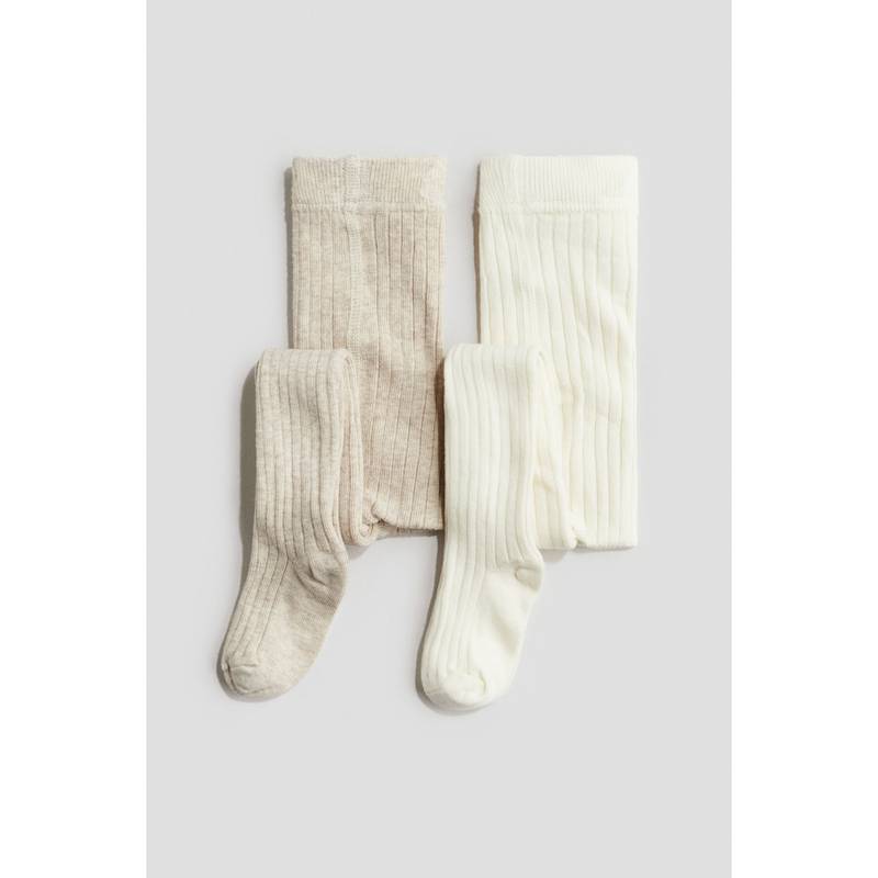 H&M 2-Pack Ribbed Tights (1-2 Years)