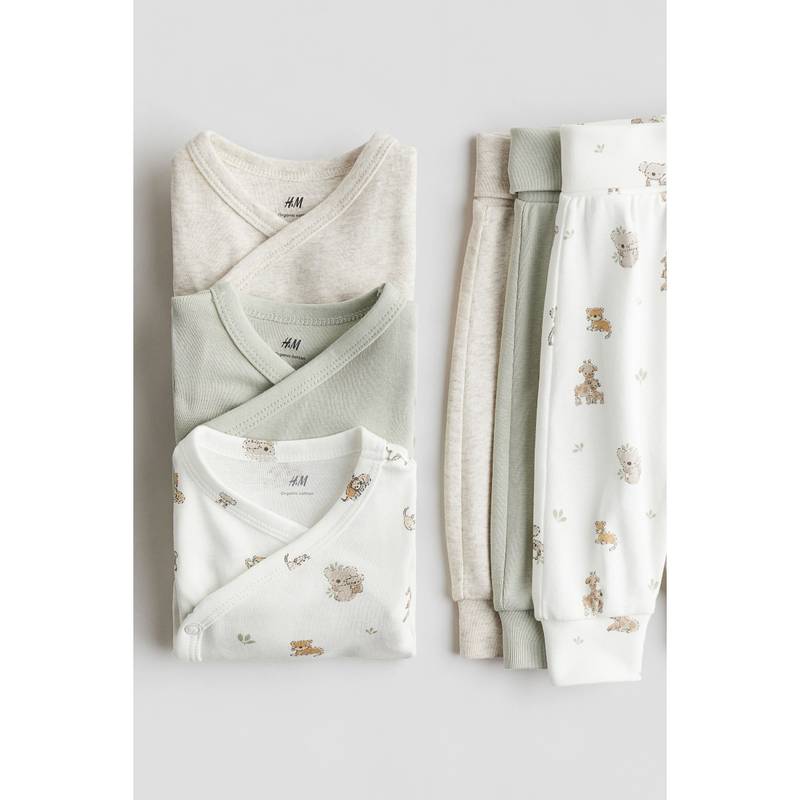 H&M 6-Piece Bodysuit And Trousers Set (1-2 Months)