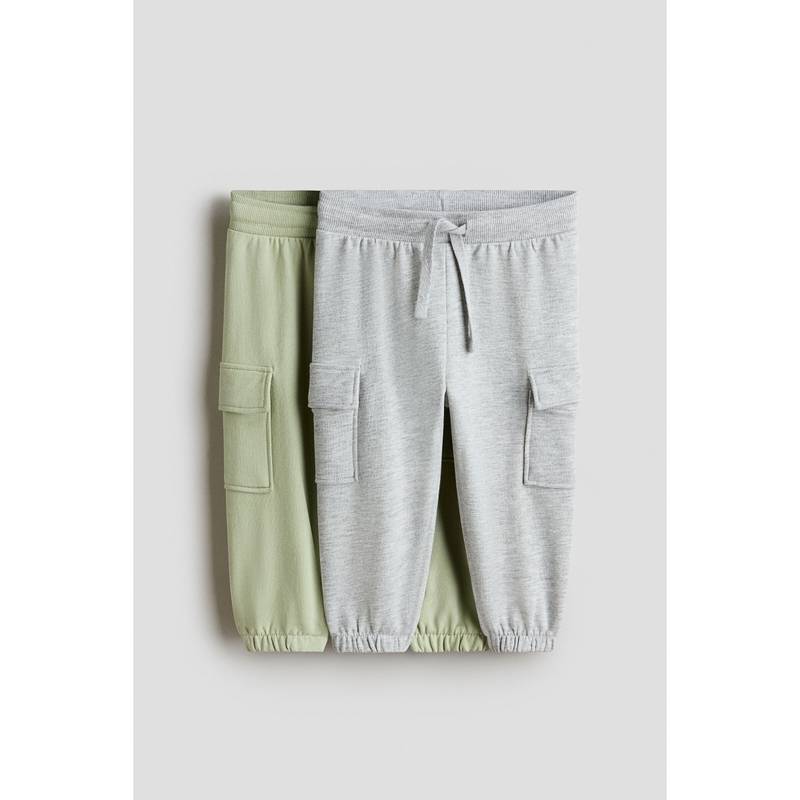 H&M Boys 2-Pack Cargo Joggers (0-1 Months)