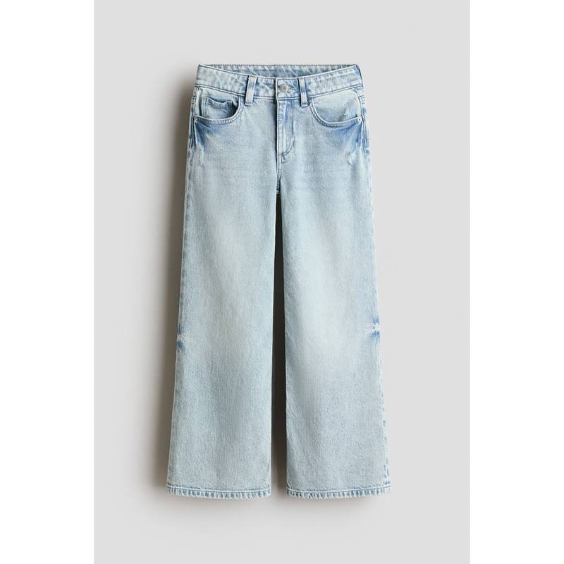 H&M Girls Blue Baggy Fit Bootcut Jeans (9-10 Years) - Image 1