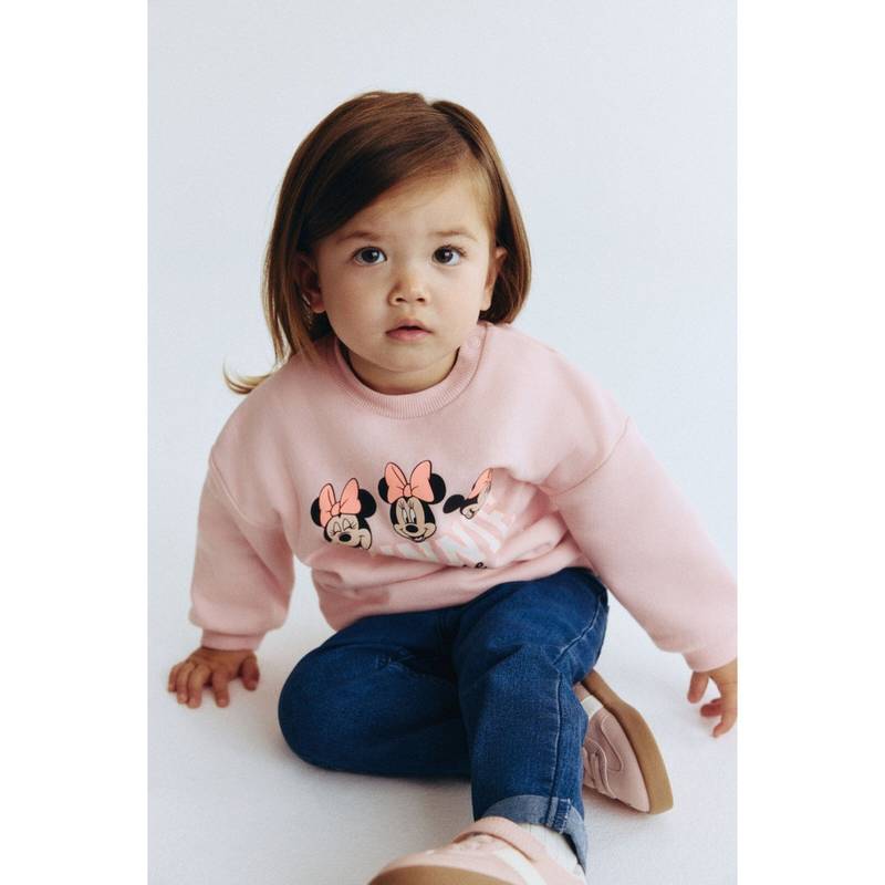 H&M Girls Pink Motif-Detail Sweatshirt (4-6 Months) (4-6 Months)