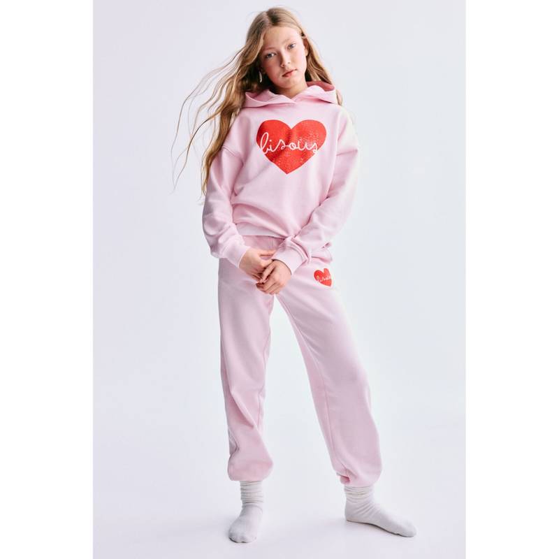 H&M Girls Pink 2-Piece Print-Motif Co-Ord Set (10-11 Years)