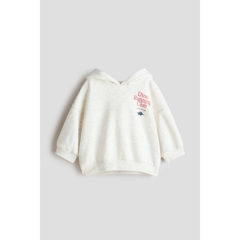 H&M Boys White Printed Hoodie (2-3 Years) (2-3 Years)