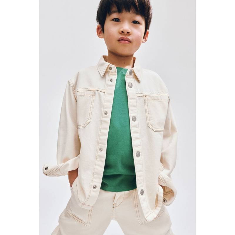 H&M Boys White Denim Overshirt (1.5-2 Years) (1.5-2 Years)