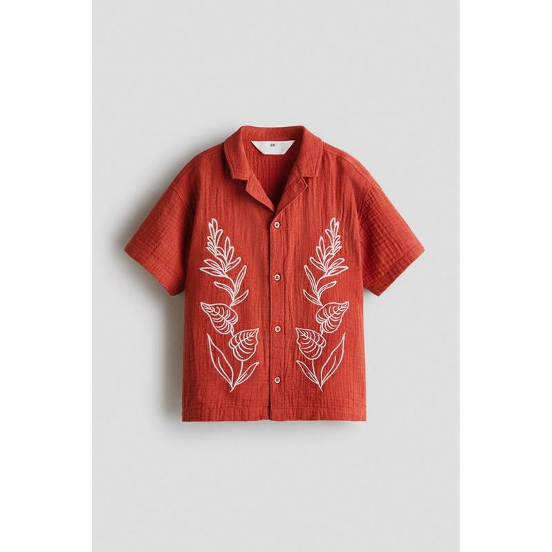 H&M Boys Red Resort Shirt (9-10 Years) (9-10 Years)