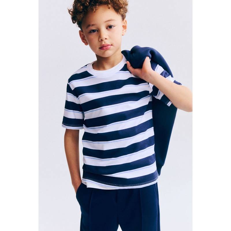 H&M Boys White Printed Cotton T-Shirt (1.5-2 Years) (1.5-2 Years)