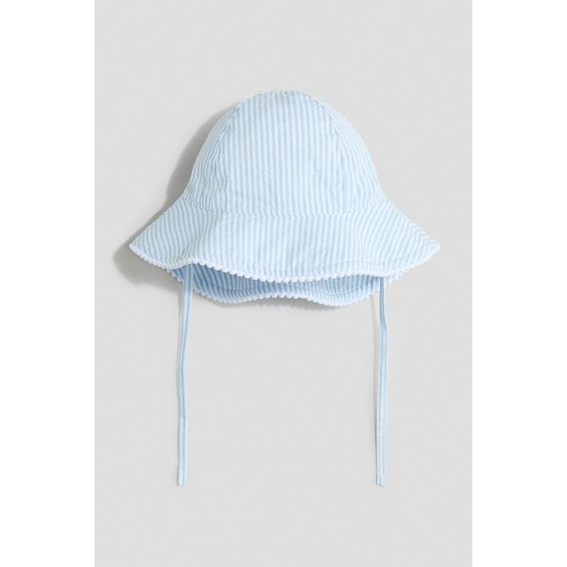 H&M Girls Blue Patterned Cotton Sun Hat (1-2 Years) (1-2 Years)