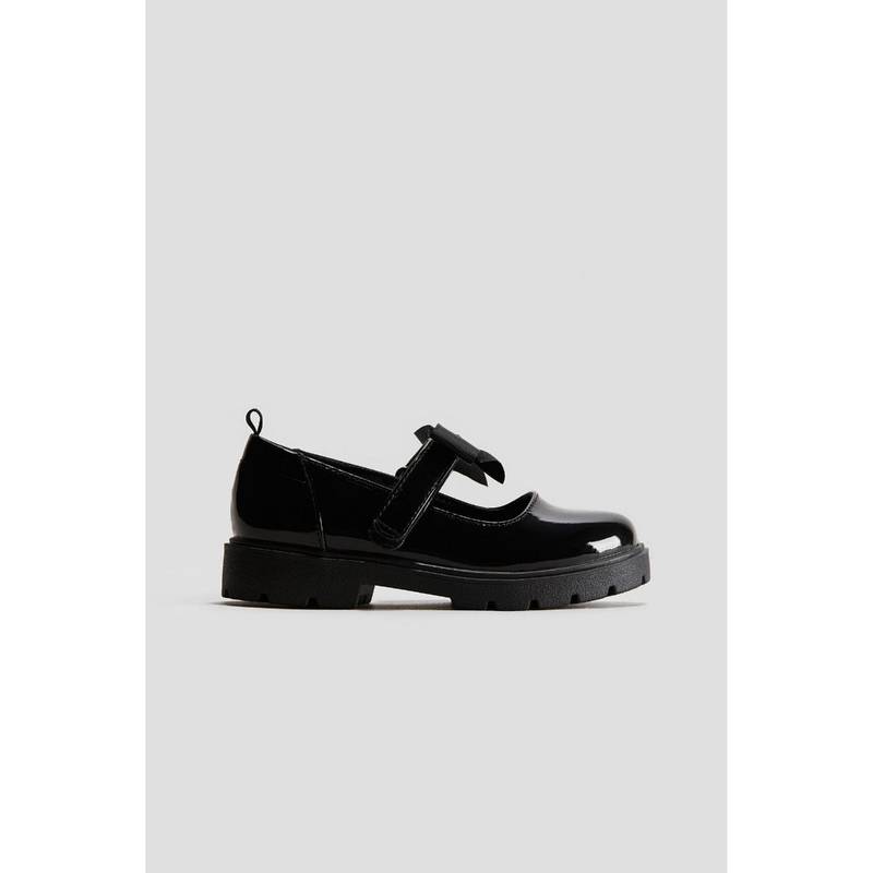 H&M Girls Black Chunky school Mary Janes Ballerinas (8) (UK 8)