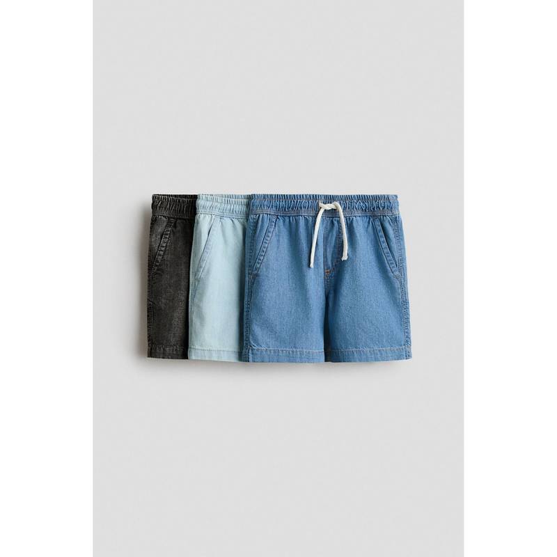 H&M Boys Blue 3-pack denim shorts (6-7 Years)