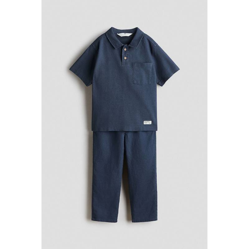 H&M Boys Blue 2-piece cotton set (4-5 Years)