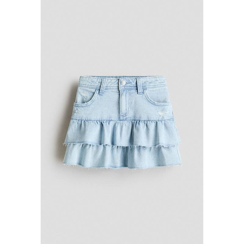 H&M Girls Blue Denim frill skirt (13-14 Years) (13-14 Years)