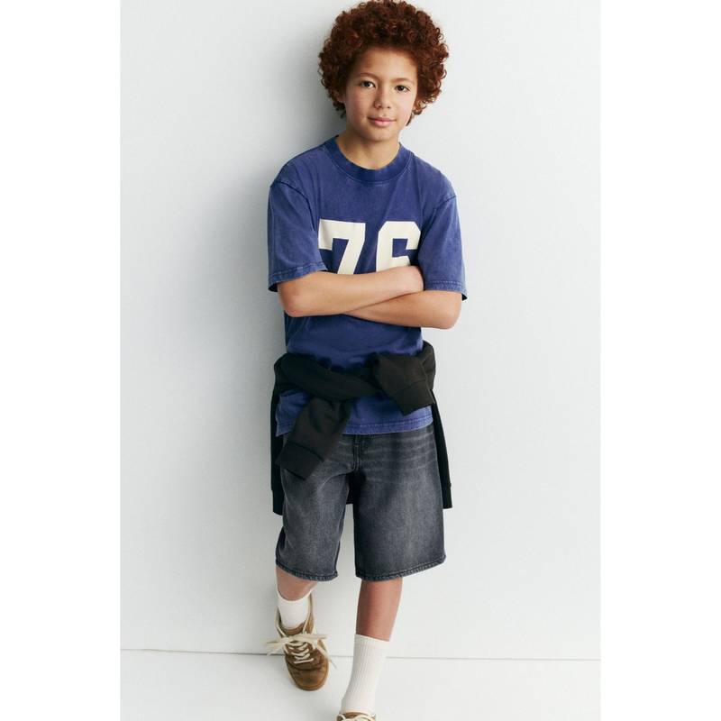H&M Boys Blue 2-pack Loose Fit Denim shorts (10-11 Years)