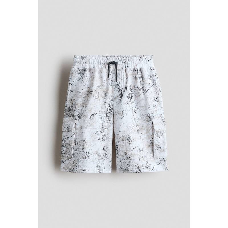 H&M Boys White Cargo sweatshorts (8-9 Years) (8-9 Years)