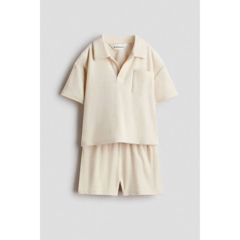 H&M Boys Beige 2-piece cotton terry set (5-6 Years)
