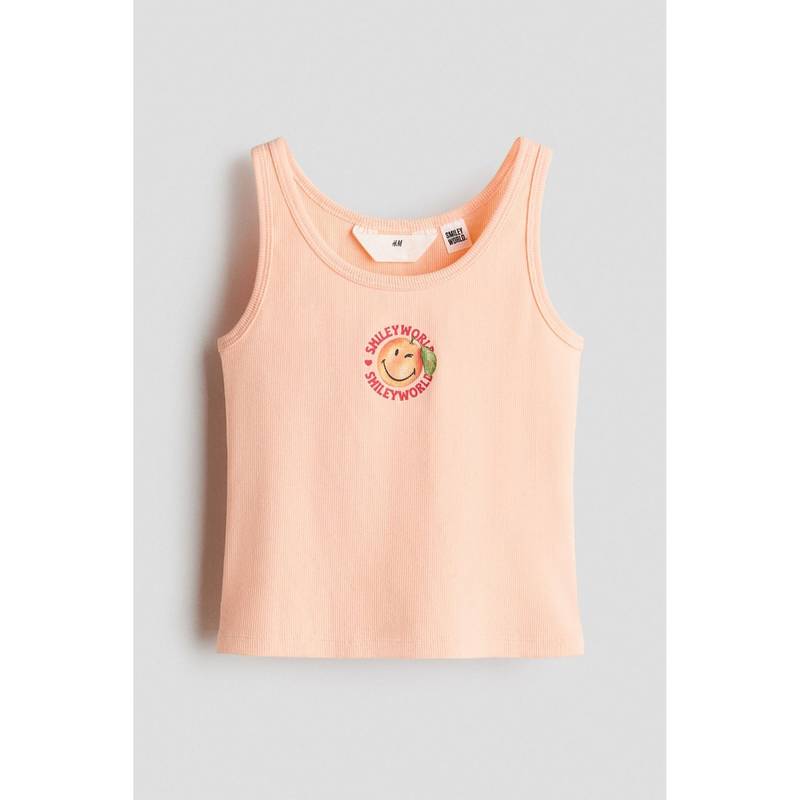 H&M Girls Orange Print-Motif Vest Top (8-10 Years) (8-10 Years)