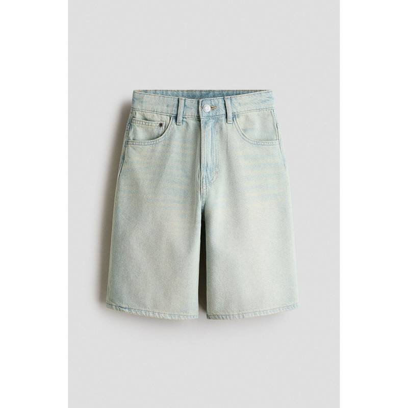 H&M Boys Blue Baggy Fit Denim Shorts (11-12 Years) (11-12 Years)