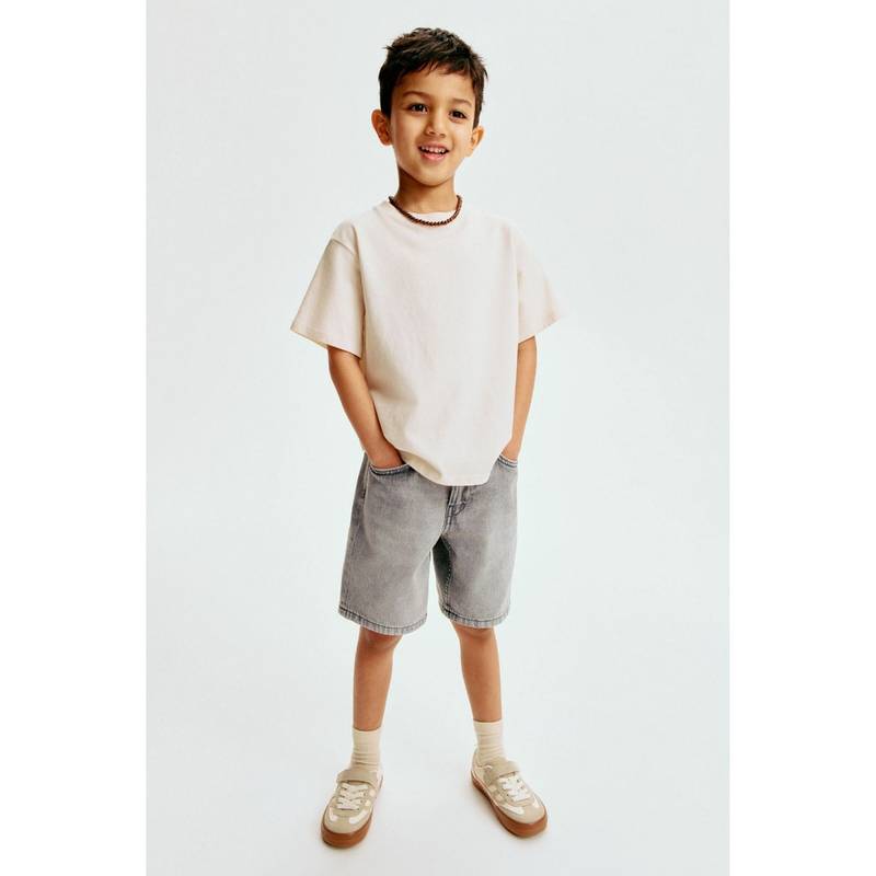 H&M Boys Grey Loose Fit Denim Shorts (1.5-2 Years) (1.5-2 Years)