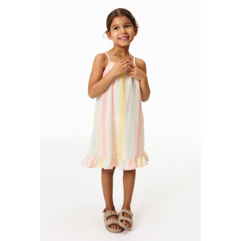 H&M Girls Multi-Color Flounced Strappy Dress (1.5-2 Years) (1.5-2 Years)