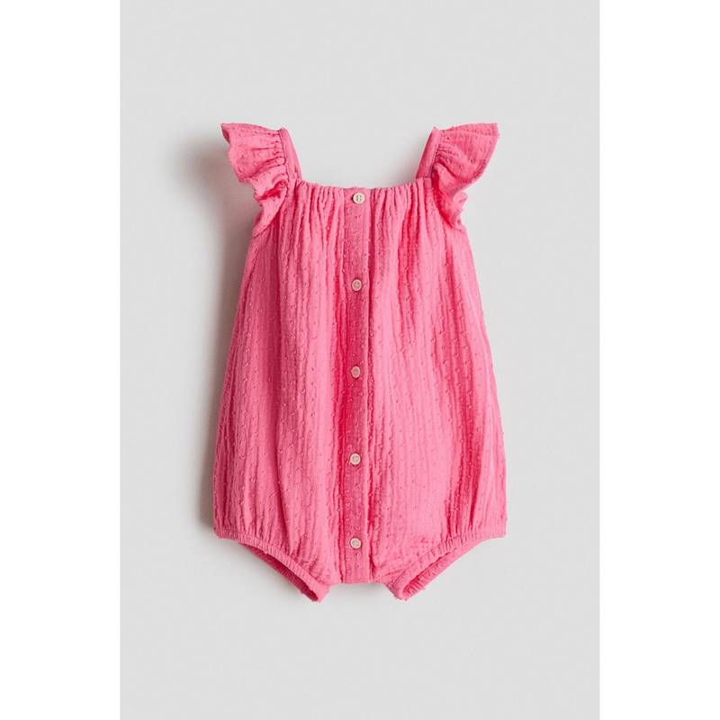 H&M Girls Pink Cotton Romper Suit (2-3 Years) (2-3 Years)