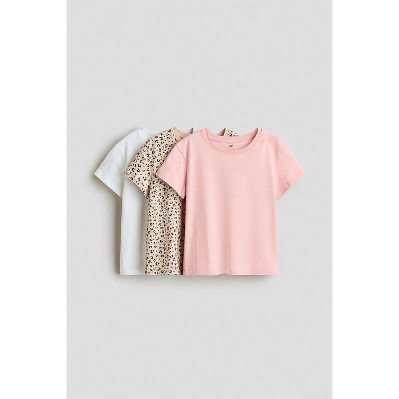 H&M Girls Beige 3-Pack T-Shirts (1.5-2 Years)