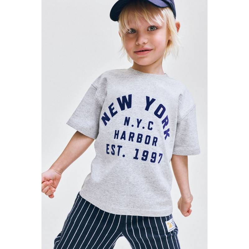H&M Boys Grey Appliqued T-Shirt (1.5-2 Years) (1.5-2 Years)