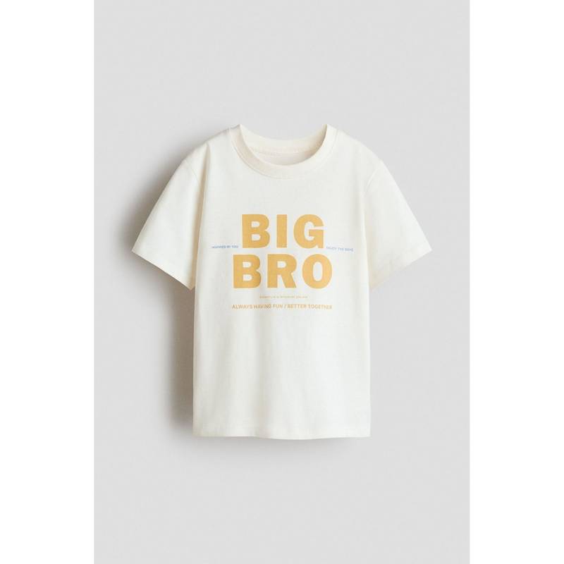 H&M Boys White Printed T-Shirt (1.5-2 Years) (1.5-2 Years)