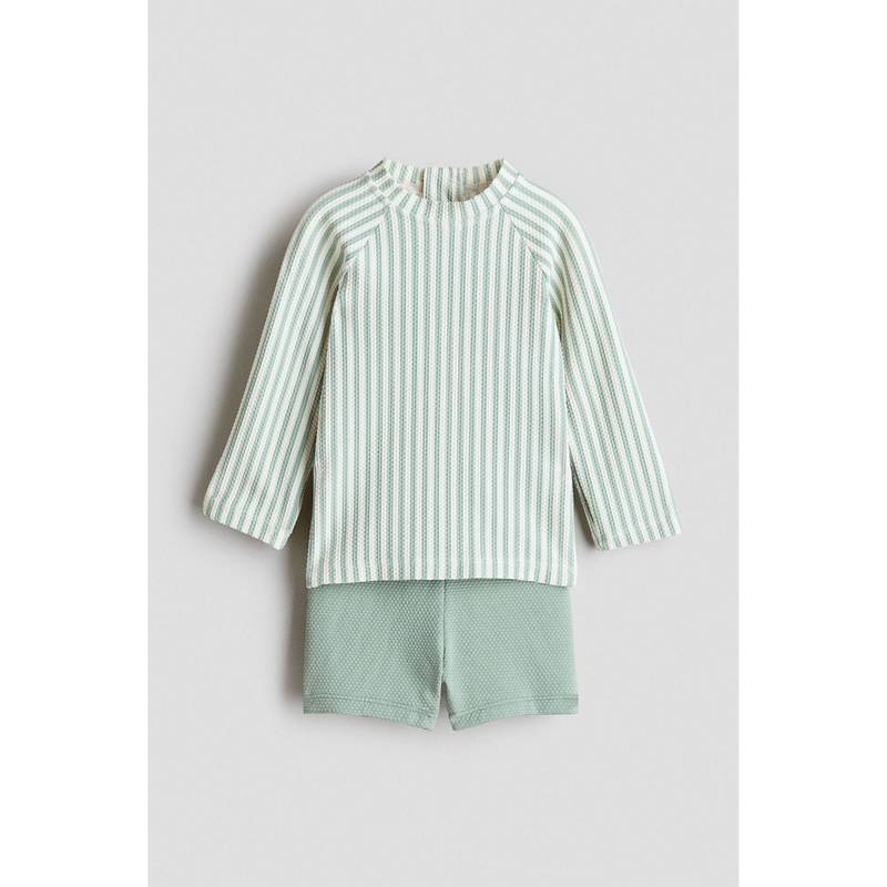 H&M Boys Green Upf 50 Swim Set (2-6 Months)