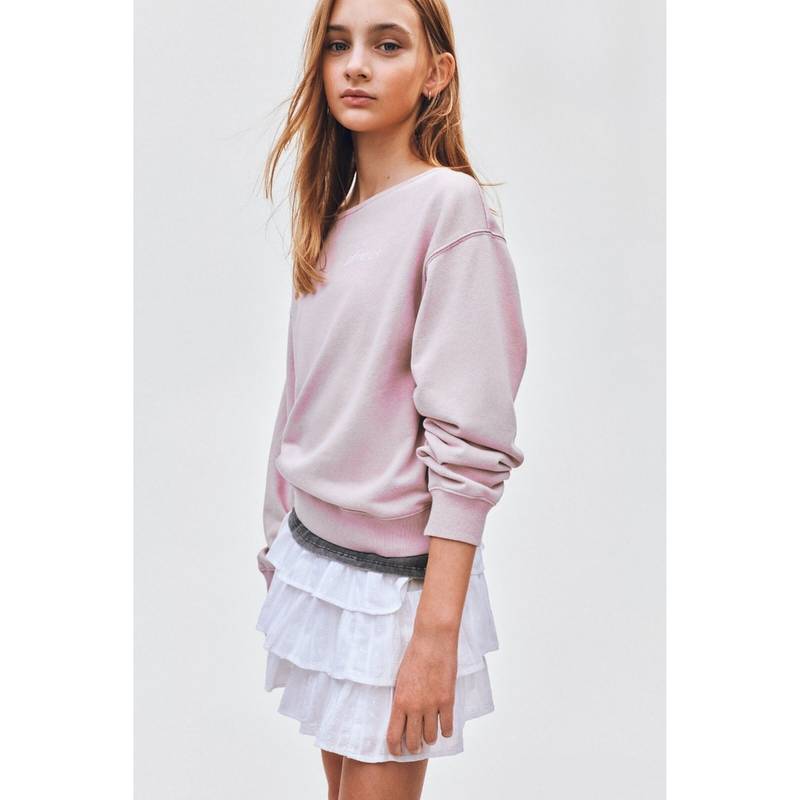 H&M Girls Multi-Color Oversized Off-The-Shoulder Sweatshirt (8-10 Years) (8-10 Years)
