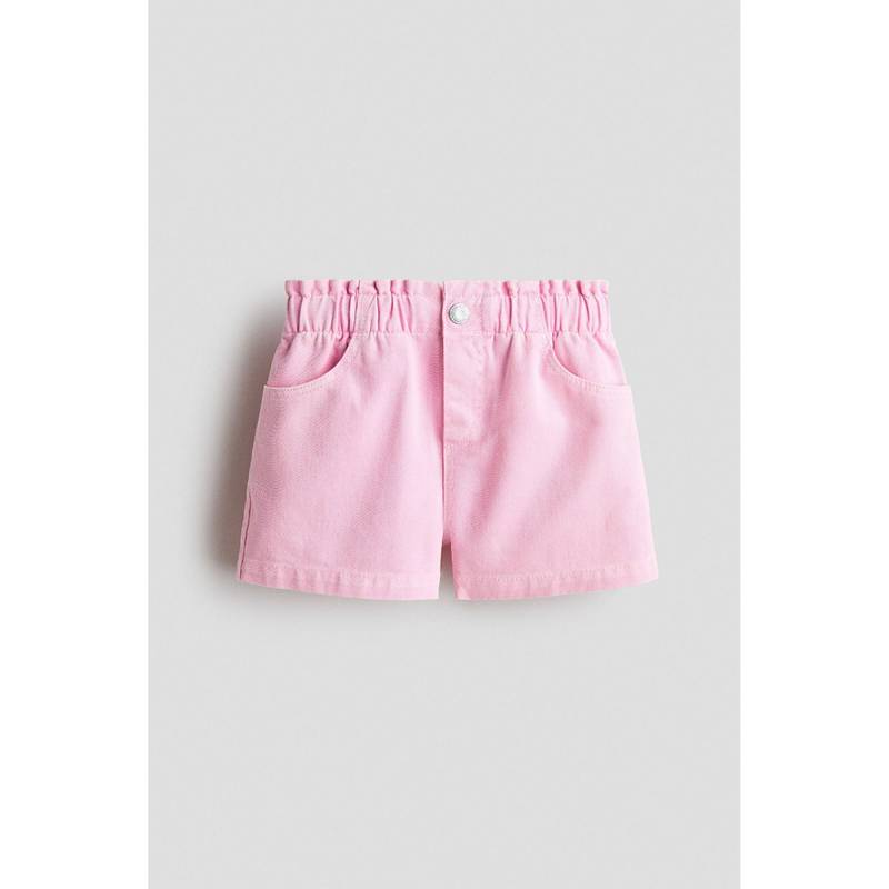 H&M Girls Pink Loose Fit Denim Shorts (3-4 Years) (3-4 Years)