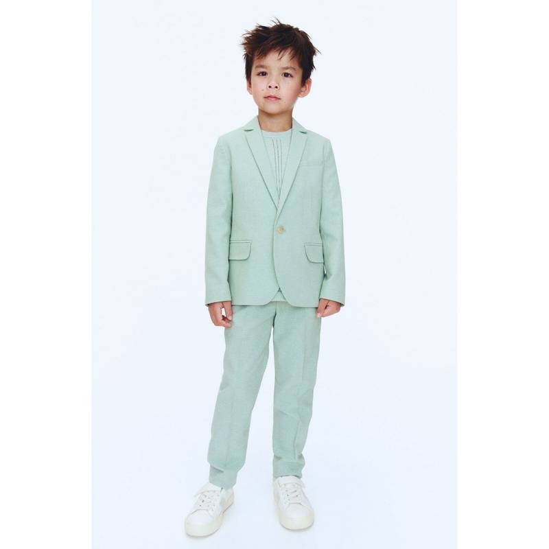 H&M Boys Green Slim Fit Suit Trousers (1.5-2 Years) (1.5-2 Years)