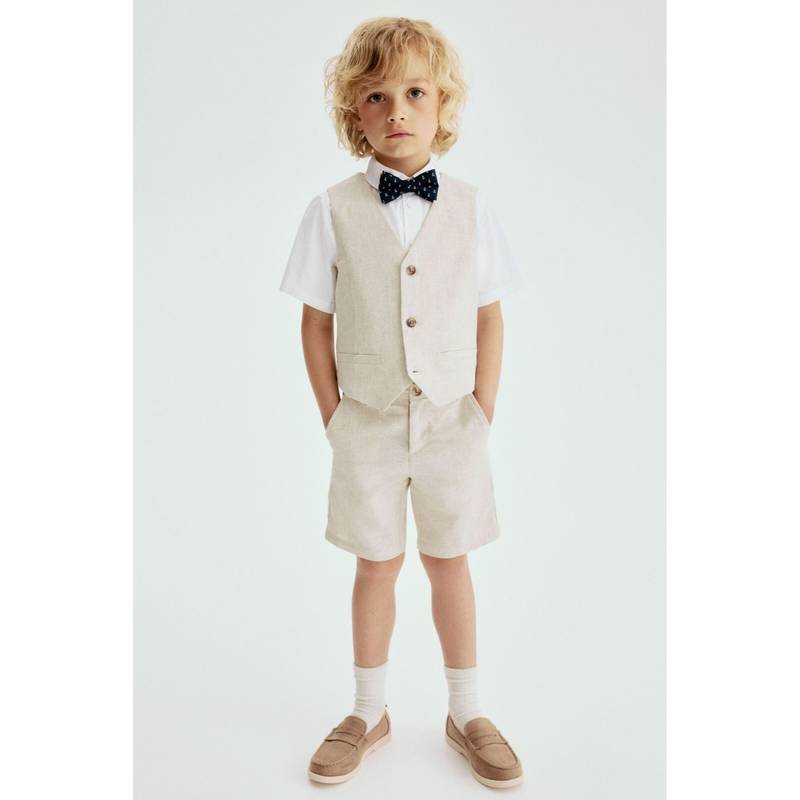 H&M Boys Beige 4-Piece Dressy Set (1.5-2 Years)